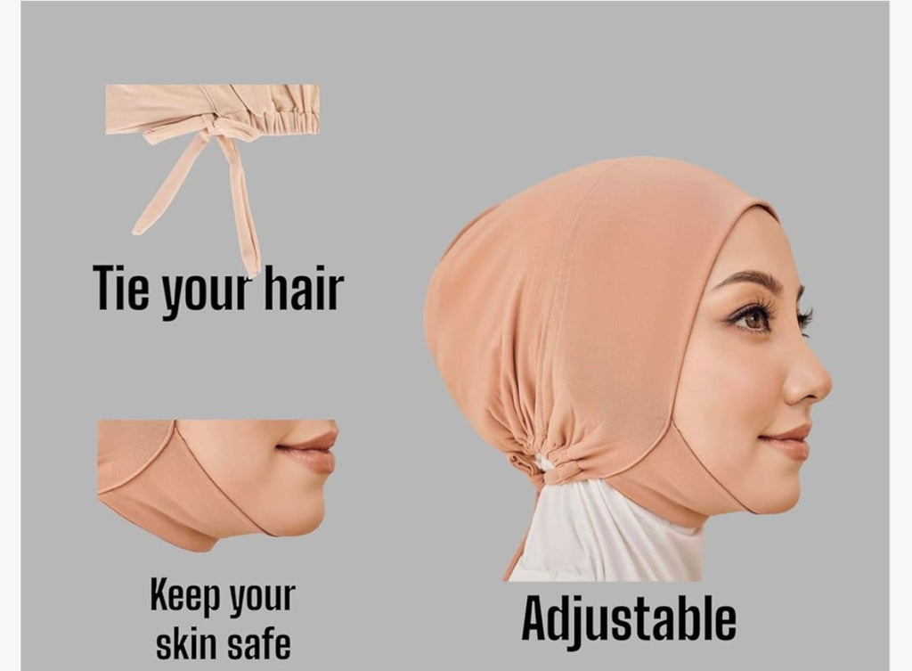 Premium 6 pieces Inner Hijab Under-cap  Set Soft, Stretchy & Non-Slip