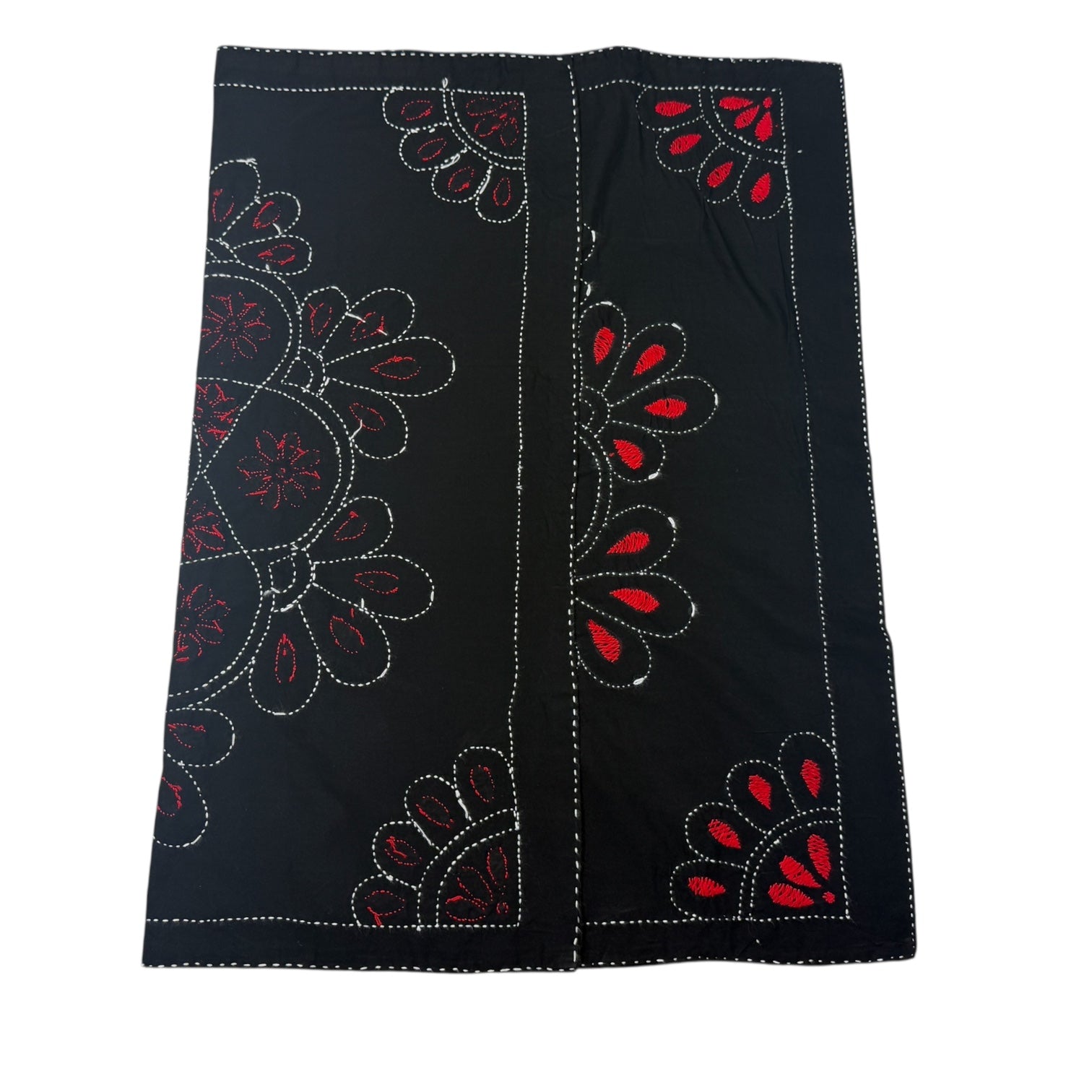 Hand-Embroidered Baby quilt Nokshi Khanta 35×28 Inches, 100% Cotton” vintage style inspired