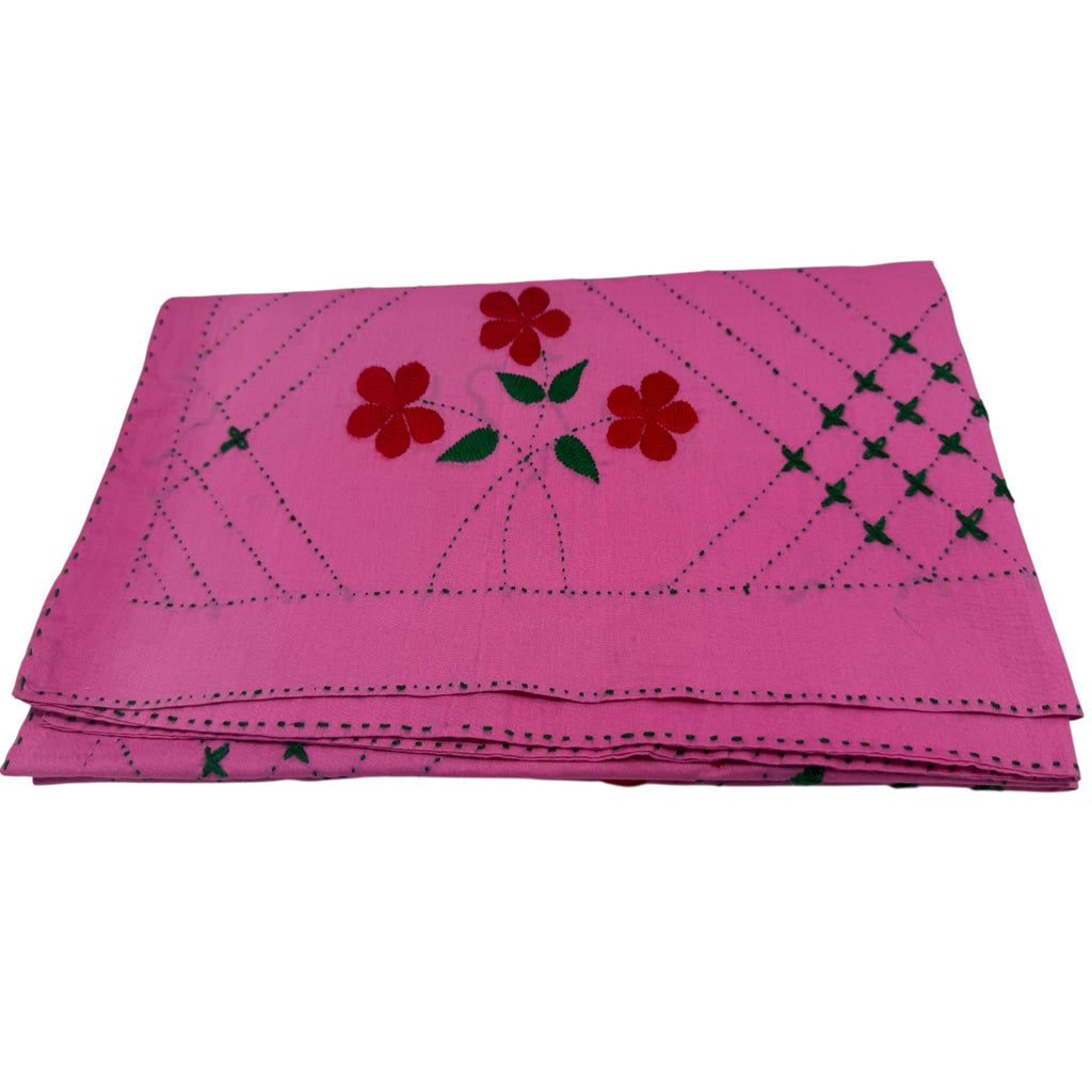 Hand-Embroidered Baby quilt Nokshi Khanta 35×28 Inches, 100% Cotton” vintage style inspired