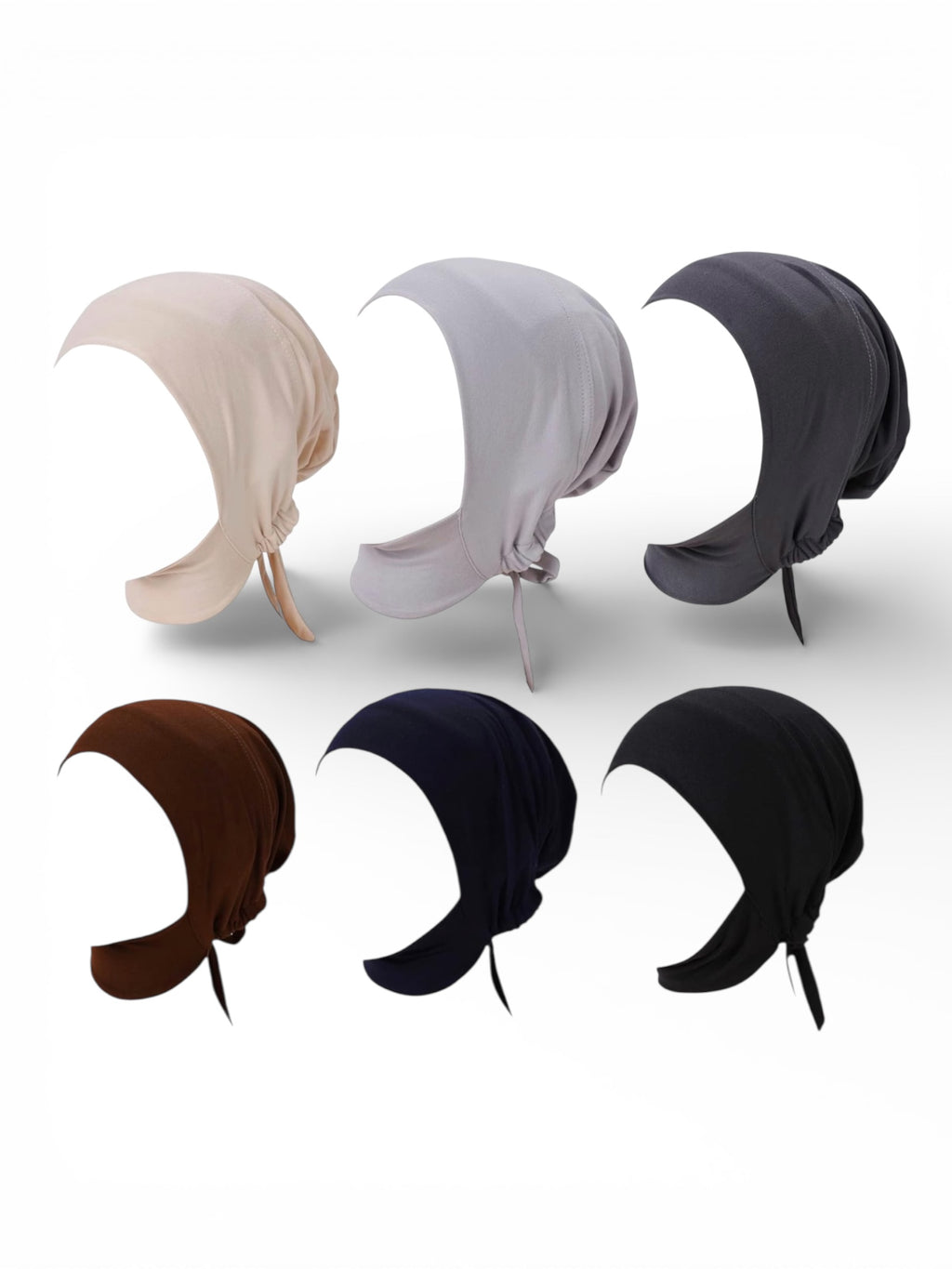 Premium 6 pieces Inner Hijab Under-cap  Set Soft, Stretchy & Non-Slip